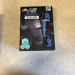 New Balance 4XL plus size Performance Wicking Boxer Briefs 3 Pair